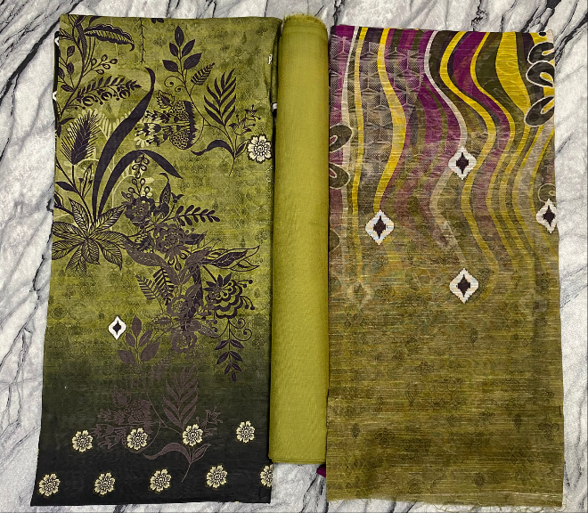 PRINTED DORIA LINEN 3 PC