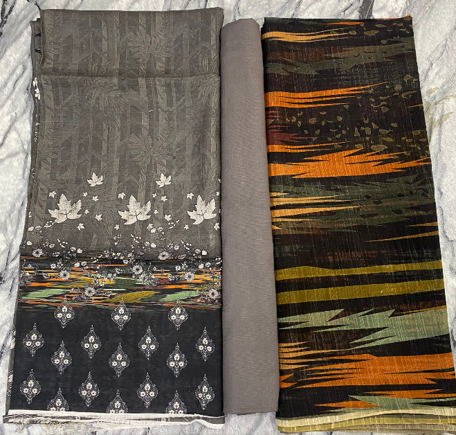 PRINTED DORIA LINEN 3 PC