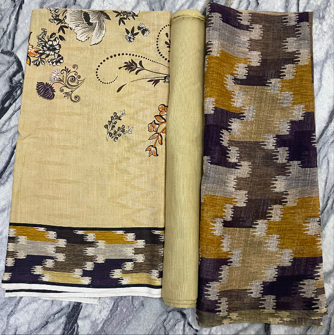DORIA PRINTED LINEN 3 PC