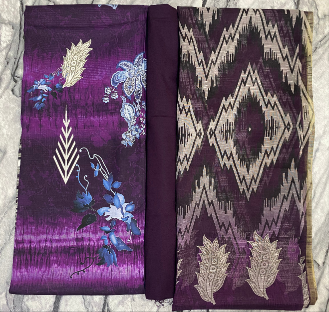 PRINTED DORIA LINEN 3 PC