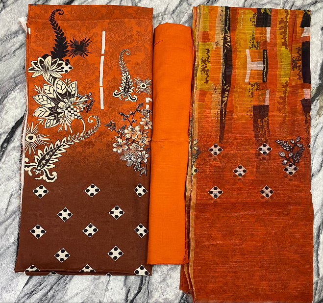 PRINTED DORIA LINEN 3 PC